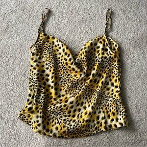 Urban Outfitters Eve Cowl-Back‎ Leopard-Print Sleeveless Top